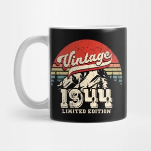 Vintage 1944 Birthday Present Retro Distressed 80th Mug